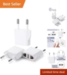 Lightweight 3-pack Bates European Travel Adapters - Perfect For American Devices. Fixed Price $6.89.