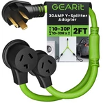 Gearit 3 Prong Dryer Y Splitter 30 Amp Nema 1030p To 2 1030r Receptacle .... Fixed Price $82.16.