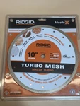 Ridgid Turbo Mesh 10" Saw Blade For Masonry Diamond Porcelain, Ceramic, Marble. Fixed Price $28.00.