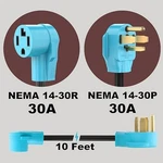 Circlecord Ul Listed 30 Amp 4 Prong 10 Feet Dryer/ev Extension Cord, Nema 14-30p. Fixed Price $32.00.
