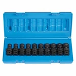 Grey Pneumatic 1610um 3/8" Drive 12 Pt Shallow Metric Swivel Impact Socket Set. Fixed Price $150.12.