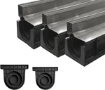 Natotela Slot Channel Drain 304 Stainless Steel Grate 118.2in Trench Set. Fixed Price $125.99.