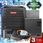 Goodman 3 Ton R32 Central Air Conditioner Unit & Evaporator Coil Ac Split System. Fixed Price $3151.00.