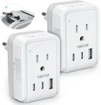 2 Pack European Travel Plug Adapter, Vintar Foldable International Power Adapter. Fixed Price $28.55.