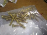 #8-32 X 1" Brass Slotted Flat Head Machine Screw Qty 50. Fixed Price $20.00.