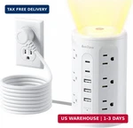 Anntane Power Strip Tower With Night Light, 15w Surge Protector. Fixed Price $55.21.
