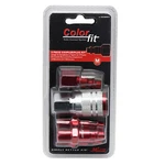 (1) Milton Color Fit S-305mkit 5 Pc Coupler & Plug Set, 1/4" Npt, Red, Free S&h. Fixed Price $12.71.