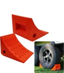 Securityman Heavy Duty Wheel Chocks (2 Pack) - Durable, Non-slip, Solid Rubber W. Fixed Price $52.00.