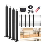 Muzata 15-20ft Modular Black Cable Railing Kit 36 Inch 4 Level Post Compl.... Fixed Price $377.09.