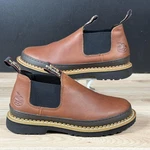 Georgia Romeo Boots Mens Size 9.5 M Brown Black Leather Chelsea Workwear Outdoor. Fixed Price $74.99.