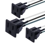 Weideer 3pcs 3 Pins Us Power Socket Plug Panel 15a 125v Ac With Wire, Black. Fixed Price $13.03.