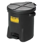 Oily Waste Can, 6 Gal, Black, Polyethylene, 16 In Height, Foot Operated. Fixed Price $99.65.