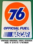 Union 76 Official Fuel Of Nascar - Vintage Original Vinyl Decal Sticker Racing. Fixed Price $7.23.