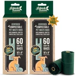 Refresh Packaging Pet Compost Waste Bags - 60 Count (pack Of 2), Dark Green. Fixed Price $24.84.