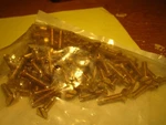 #8-32 X 3/4" Slotted Drive Flat Head Brass Machine Screw Qty 100. Fixed Price $20.00.
