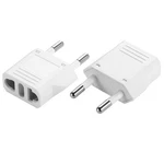 2 Pack European Travel Plug Adapter, Teninyu Us To Europe Adapter Wall White. Fixed Price $6.72.