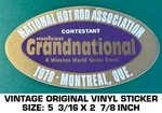 National Hot Rod Association 1978 Montreal Sanair Vintage Original Decal Sticker. Fixed Price $9.50.