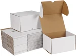 Zbeivan 7x5x4 White Shipping Boxes Set Of 50, Corrugated Cardboard Mailer Box.... Fixed Price $42.87.