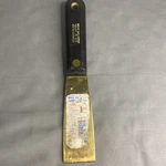 Hyde Tools Stiff Putty Knife Scraper Black And Brass 1 1/4 Non-spark. Fixed Price $17.50.