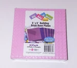 Brick Building Base Plates By Scs - Small 5"x5" Pink & Purple 10 Pack. Fixed Price $6.99.