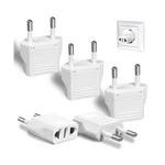 6 Pack Us To Europe Plug Adapter - Type C European Travel Adapter, Wall .... Fixed Price $15.63.