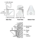 C.r. Laurence Dl631w White Adjustable Glass Shelf Bracket - Pair By Lauren. Fixed Price $24.00.
