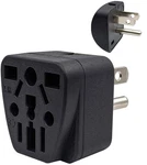 Travel Plug Adapter: Eu/uk/au/asia To Usa (type B), Grounded 3-prong. Fixed Price $17.80.