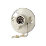 Leviton Porcelain Incandescent Medium Base Pull Chain Socket 1 Pk 09716-00c. Fixed Price $15.99.