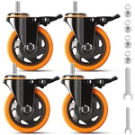 4 Inch Caster Wheels 2000lbs, Threaded Stem Casters Set Of Heavy Duty, 1/2".... Fixed Price $36.37.