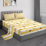 Pamnest Twin Size Bed Sheet Sets, Bee Yellow Stripe Soft Microfiber 3 Pcs. Fixed Price $71.49.