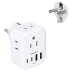 Type E F Plug Adapter, Hanycony Germany France Travel Adapter With White. Fixed Price $8.10.