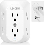 Lencent 2 Prong Power Strip, 3 To Grounding Outlet Small, White. Fixed Price $27.71.