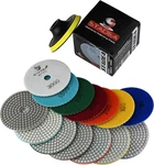 Diamond Polishing Pads For Angle Grinder, 4 Inch Wet/dry 8 Piece Set Granite Sto. Fixed Price $53.85.