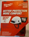 Milwaukee 48-73-1321 White Front Brim Hard Hat Safety Helmet With Bolt - Class E. Fixed Price $69.00.