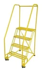 New! Cotterman 70 In H Steel Tilt And Roll Ladder, 4 Steps, 450 Lb Load Cap!!. Fixed Price $1039.95.