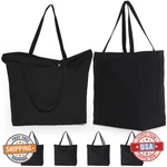 Koolmox 6-pack 22x16x7.8" Heavy Duty Canvas Tote Bag W/ Zipper, Reinforced Handl. Fixed Price $59.53.