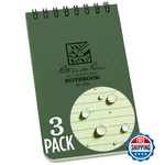 Rite In The Rain Weatherproof Top Spiral Notebook 3x5 Green Universal 3-pack. Fixed Price $26.94.