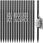 Gbekery 16 Inches Rebar Stakes16pcs Heavy Duty Straight Metal Ground Anchors .... Fixed Price $46.60.