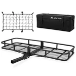 60" Cargo Hauler Carrier Hitch Mounted Basket W/ Bag Nylon Net 2" Receiver. Fixed Price $209.96.