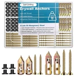 180 Pcs Upgraded Self Drilling Drywall Anchors With Screws Kit (2 Sizes Manga.... Fixed Price $17.21.