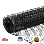 Boen Plastic Hex Chicken Wire Mesh 3ft X 25ft Black Poultry Netting Fence Roll. Fixed Price $72.58.