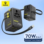 Baseus 70w Gan Travel Adapter 6-in-1 Retractable Cable 2ac 2usb-a 2usb-c. Fixed Price $108.34.