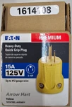 (box Of 10) Eaton Ah5965y Arrow Hart Hd Quick Grip Straight Blade Plug. Fixed Price $49.95.