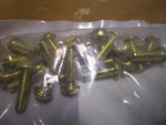 (25) #12-24 X 3/4" Slotted Drive Round Head Brass Machine Screw. Fixed Price $12.00.