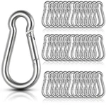 Carabiner Clips Stainless Steel Spring Snap Hook 60 Pcs 2-3/8 M6 1/4 Lishine. Fixed Price $39.39.