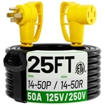 Powgrn Nema 14-50p/r 25ft 50 Amp Rv/ev Extension Cord Outdoor. Fixed Price $114.22.
