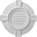 Ekena Millwork 24"w X 24"h 1 1/8"p, Round Gable Vent With Keystones Functional. Fixed Price $124.96.