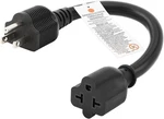 1-foot Nema 5-15p To 6-20r 12awg Heavy Duty Ev Charging Power Adapter, Black. Fixed Price $14.99.