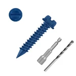 1/4" X 1-1/4" Blue Hex Head Concrete Screw Anchor Kit For Anchoring To Masonr.... Fixed Price $14.70.