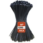 Zip Ties 14 Inch 1200 Pack, Black Cable 50 Lbs Tensile Strength Nylo.... Fixed Price $41.16.